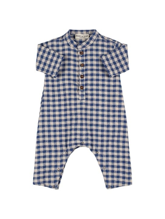 Babe & Tess: Printed cotton blend romper