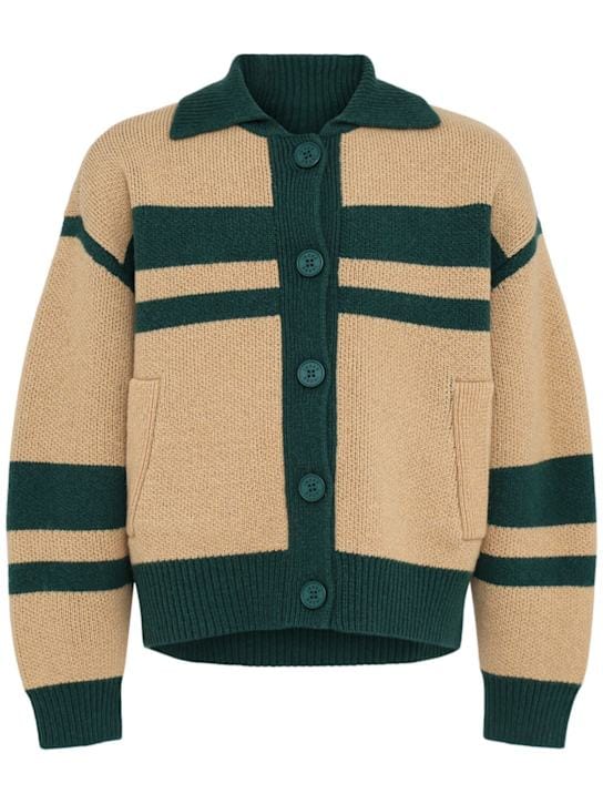 INDEE: Cardigan aus Wollmischung mit Kragen