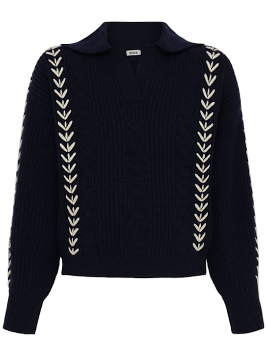 INDEE: Pullover aus Wollmischung mit Stickerei