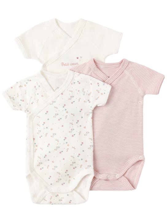 Petit Bateau: 三件印花棉质连体衣套装