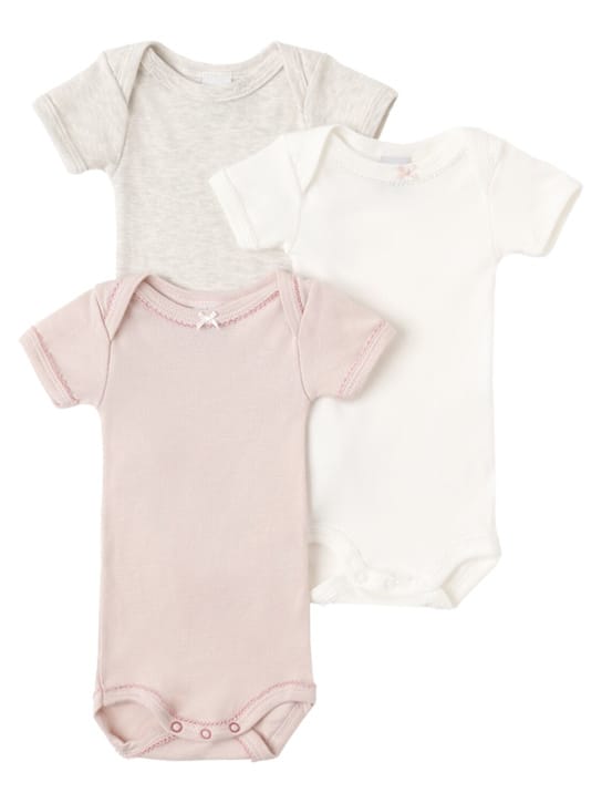 Petit Bateau: 三件装棉质连体衣