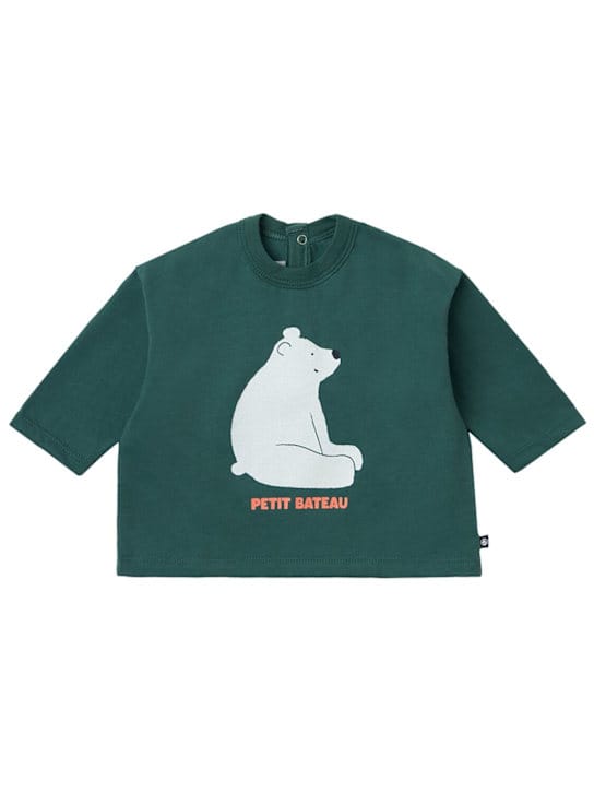 Petit Bateau: Polar bear printed cotton t-shirt