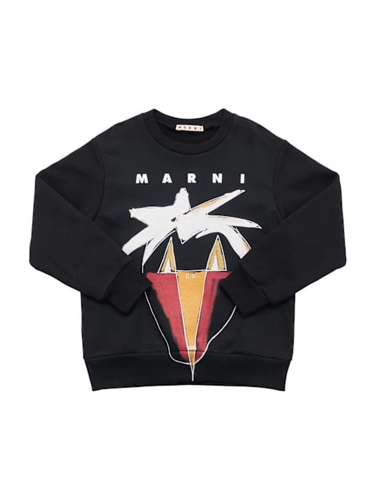 Marni Junior: 印花棉卫衣