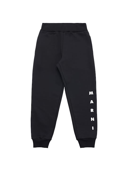 Marni Junior: 带有logo的棉质卫裤