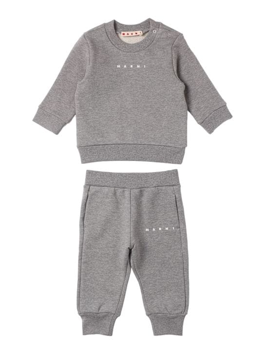 Marni Junior: 棉质卫衣和裤子