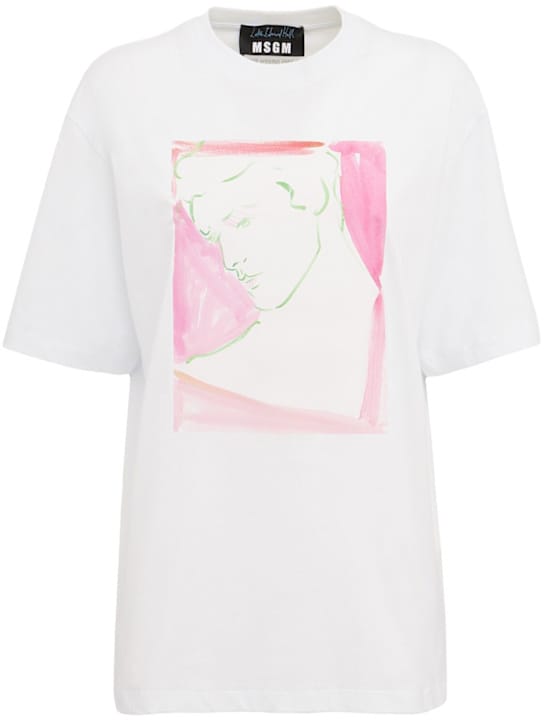MSGM: 印花棉质T恤