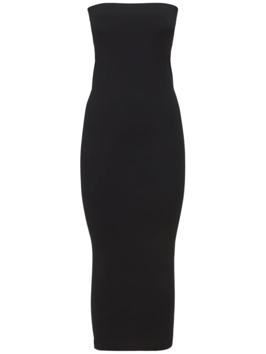 Wolford: Trägerloses elastisches Midikleid