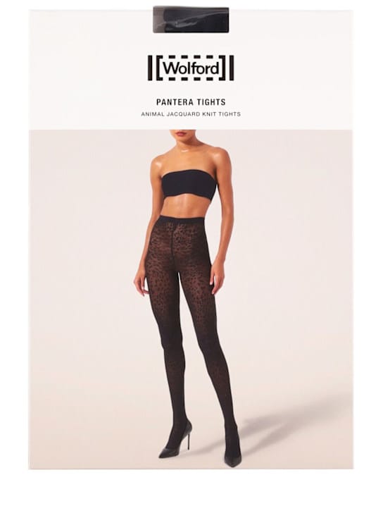 Wolford: 豹纹提花针织紧身裤