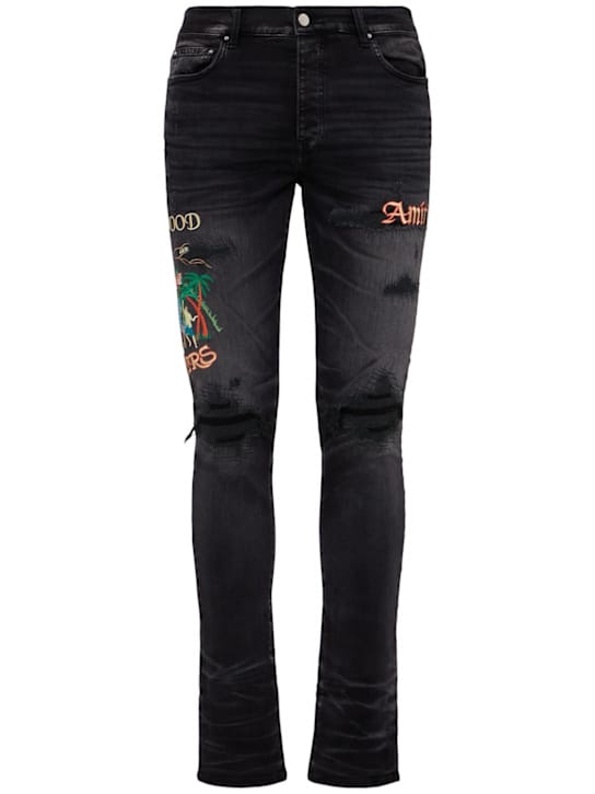 Amiri: 刺绣修身牛仔裤