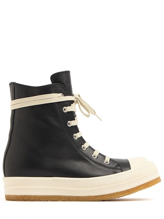 Rick Owens: Rick Owens 爬行皮革运动鞋 20毫米