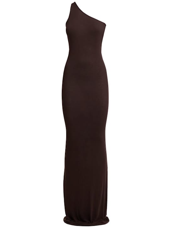 Rick Owens: Abito lungo monospalla in jersey