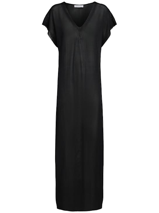 The Frankie Shop: Vestito lungo in maglia con spacchi