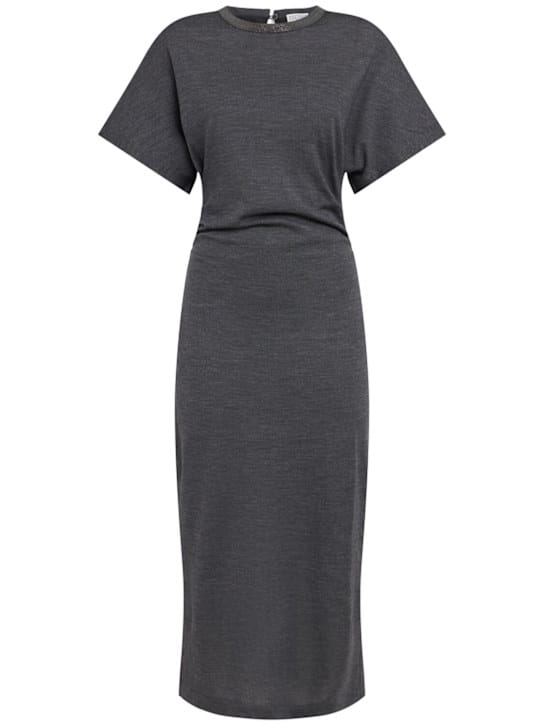 Brunello Cucinelli: Virgin wool midi dress
