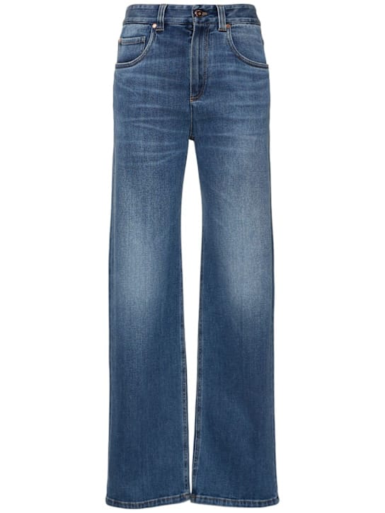 Brunello Cucinelli: 高腰宽腿牛仔裤