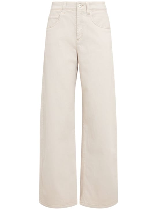 Brunello Cucinelli: 高腰宽腿牛仔裤