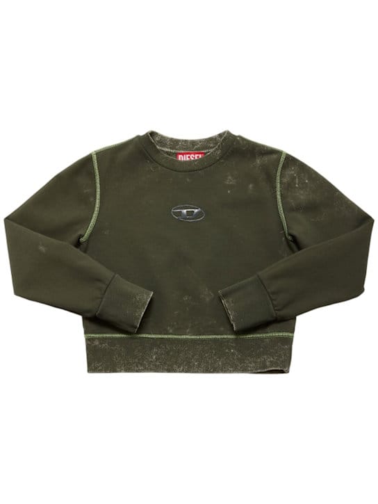Diesel Kids: 带有logo的棉质运动衫