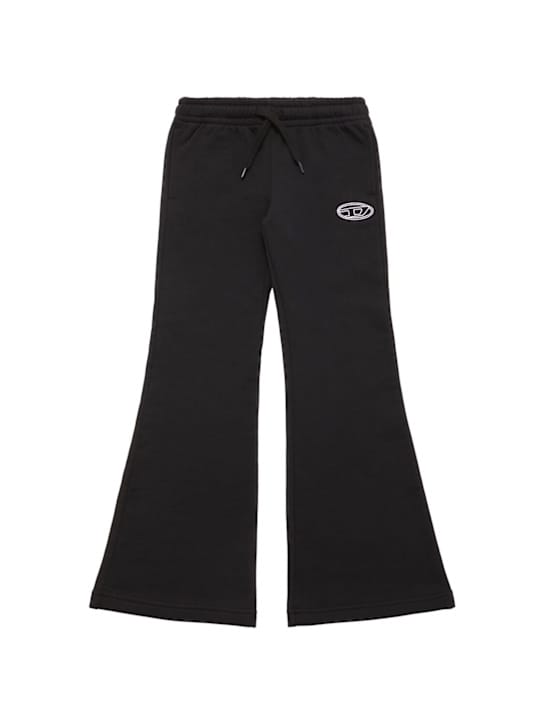 Diesel Kids: 带 logo 的喇叭裤棉质运动裤