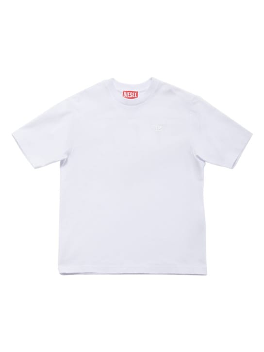 Diesel Kids: 刺绣棉质针织T恤