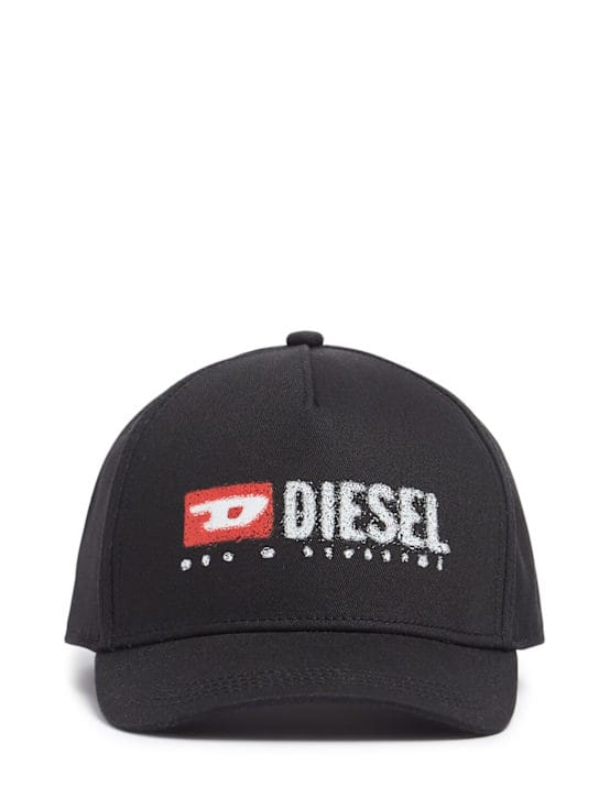 Diesel Kids: 带logo的棉质画布棒球帽