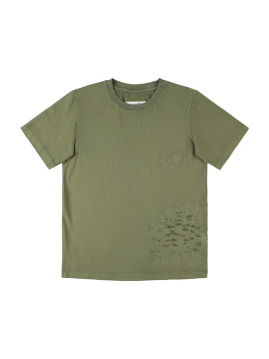 MM6 Maison Margiela: 印花logo棉质T恤