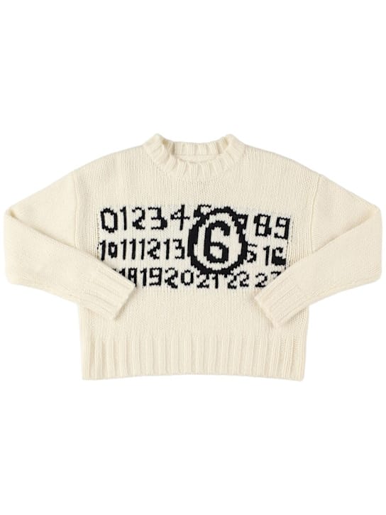 MM6 Maison Margiela: Jersey en mezcla de lana con intarsia