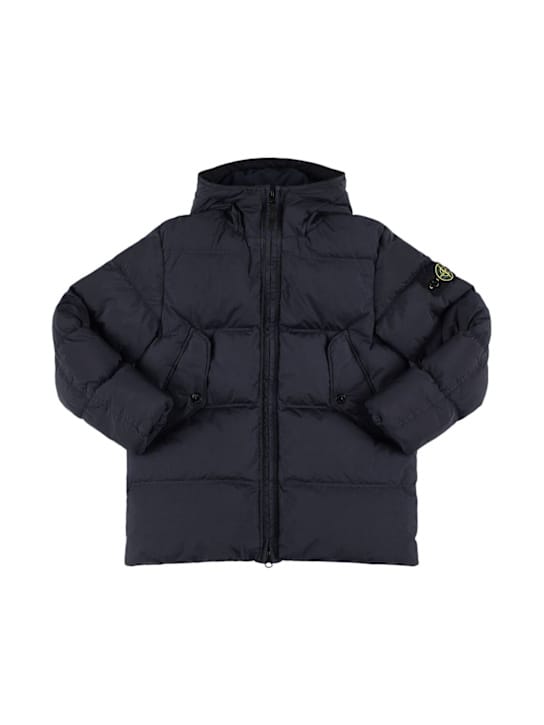 Stone Island Junior: 连帽尼龙羽绒服