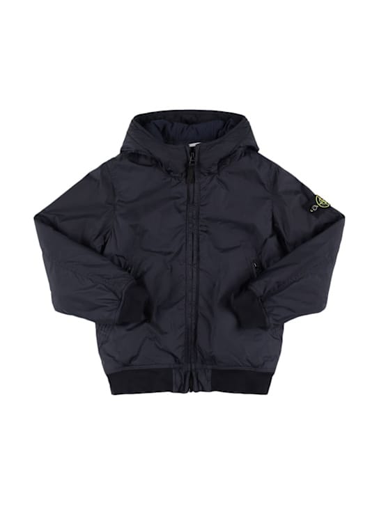 Stone Island Junior: 带帽尼龙飞行员夹克