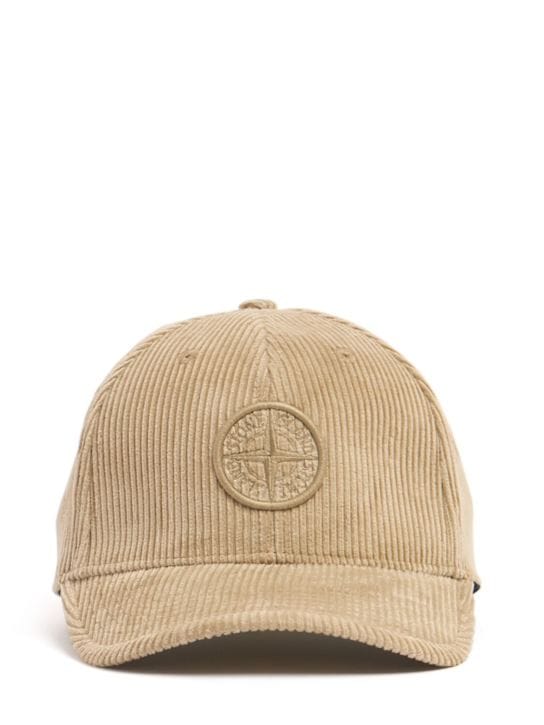 Stone Island Junior: 棉质灯芯绒棒球帽