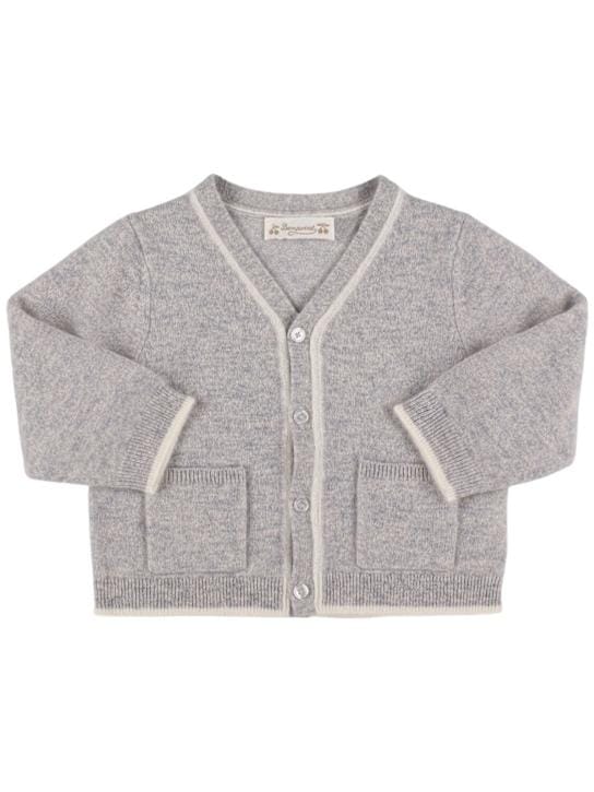 Bonpoint: Cashmere-Cardigan mit Kontrastdetails
