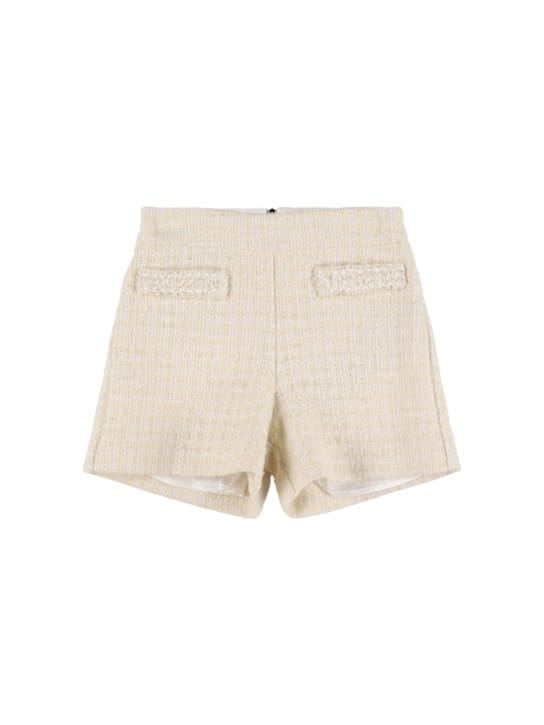 Balmain: 羊毛混纺粗花呢短裤