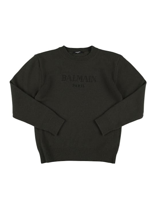 Balmain: Pullover aus Wollmischung mit Logo
