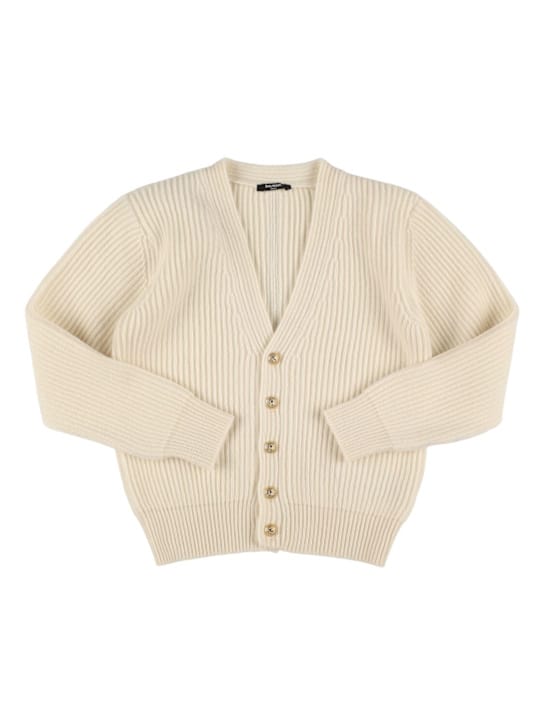 Balmain: 羊毛与开司米编织开衫