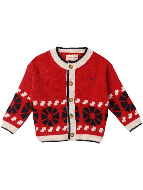 Bobo Choses: Cárdigan en punto jacquard con botones