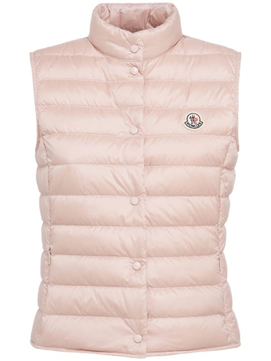 Moncler: 带领的绗缝无袖上衣