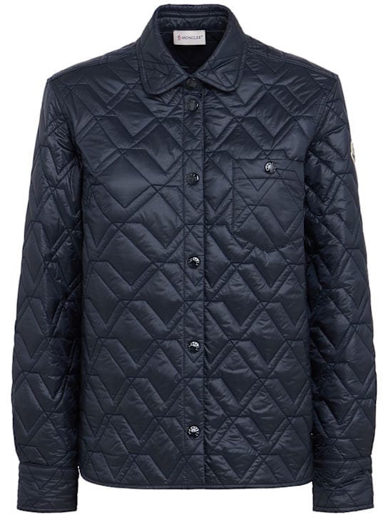 Moncler: 带中央拉链的绗缝夹克
