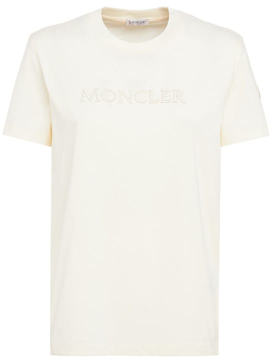 Moncler: 刺绣调色标志棉质T恤