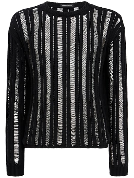 Ann Demeulemeester: 条纹长袖毛衣