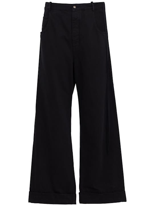 Ann Demeulemeester: 高腰宽腿牛仔裤