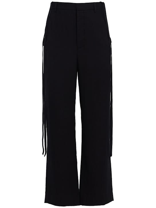 Ann Demeulemeester: 宽腿裤，侧边设计