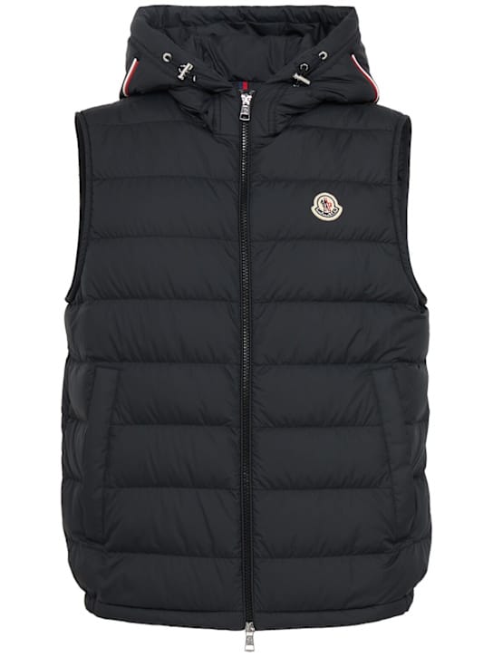 Moncler: 带帽子的绗缝背心