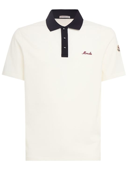 Moncler: 修身翻领 polo 衫