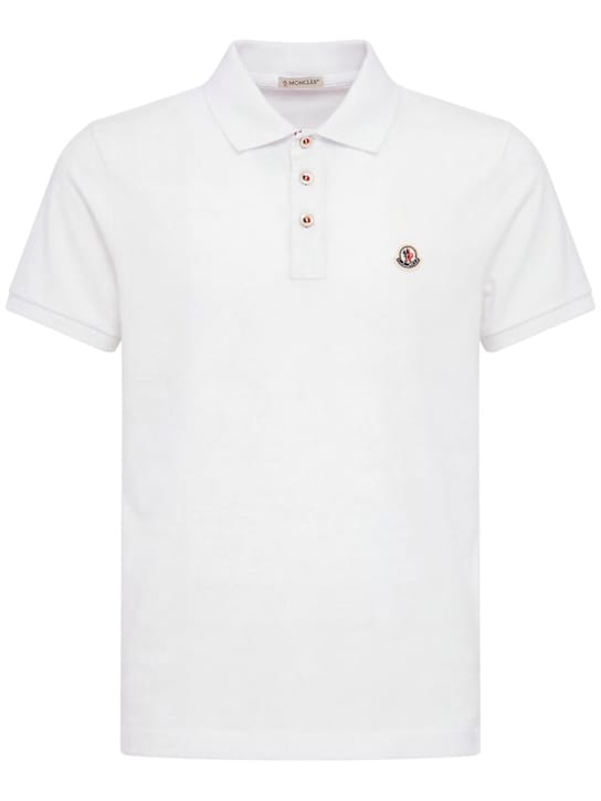 Moncler: 修身款针织领polo衫