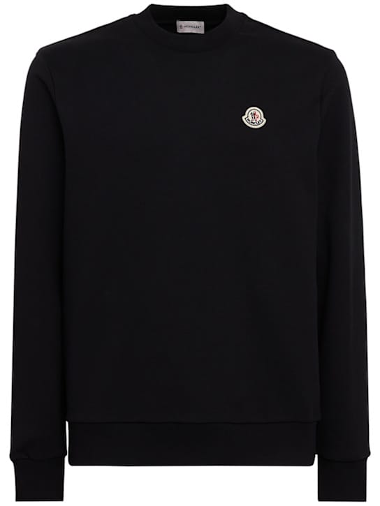 Moncler: 带补丁的圆领卫衣