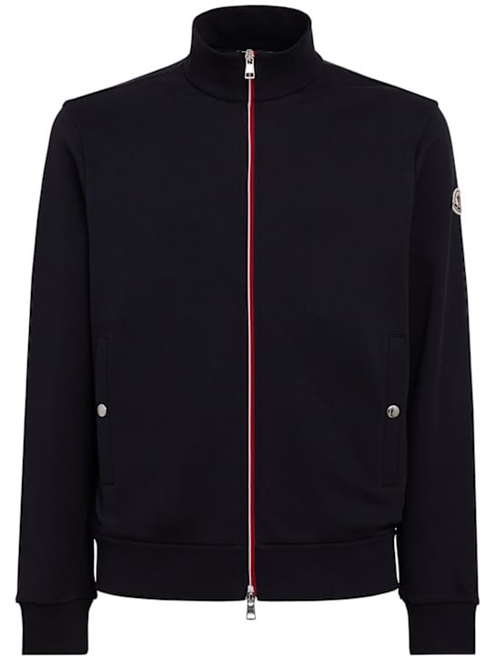 Moncler: 带拉链和高领的卫衣