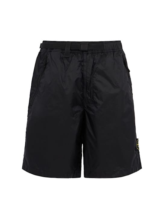 Stone Island: 带有弹性腰带的短裤