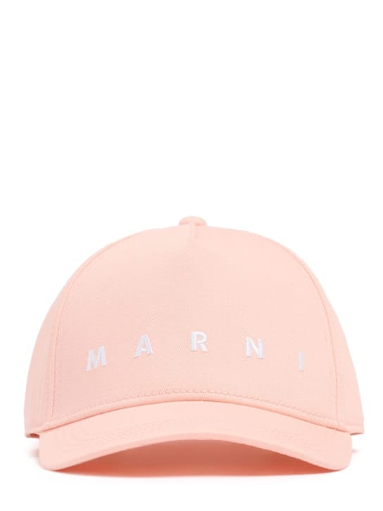 Marni Junior: 带有标志的棉布棒球帽