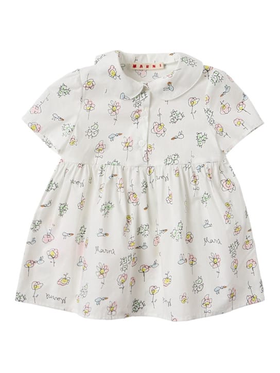 Marni Junior: 印花棉质连衣裙
