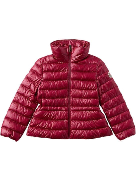 Moncler: 亮泽尼龙羽绒夹克