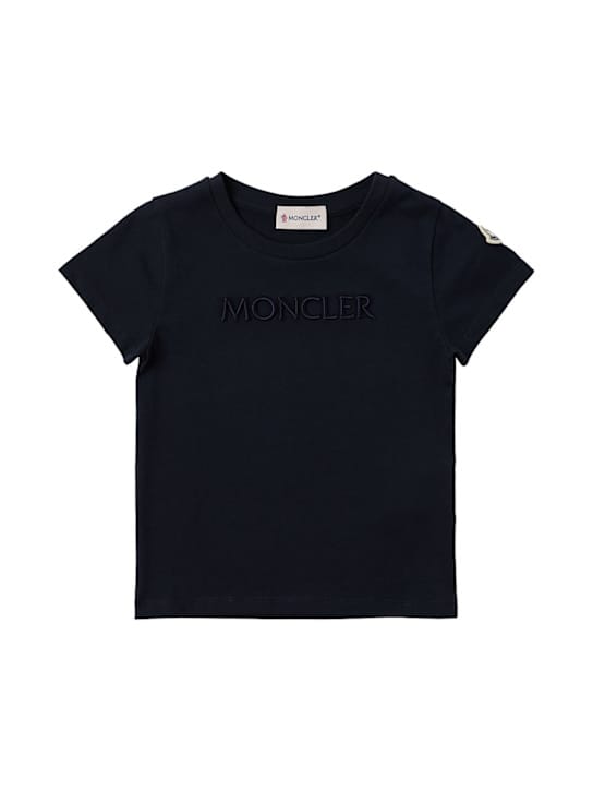 Moncler: 刺绣标志棉质T恤