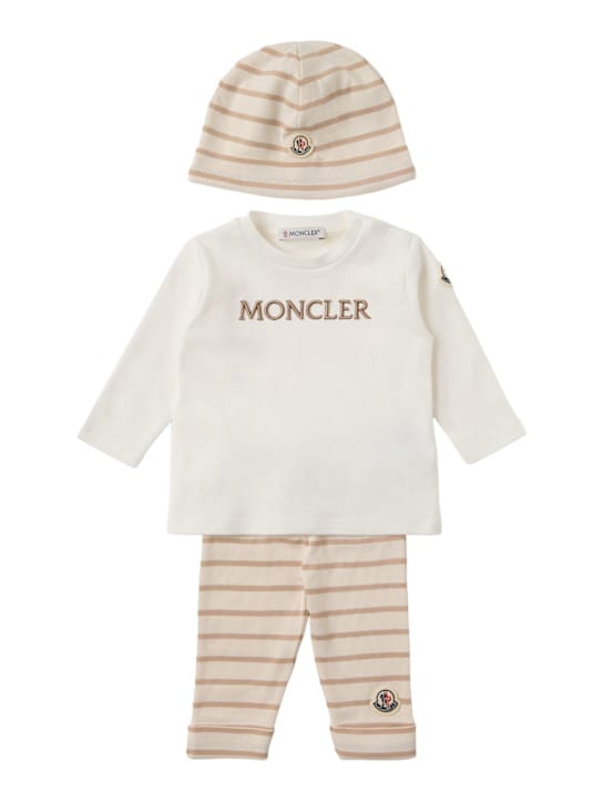 Moncler: 条纹棉质套装